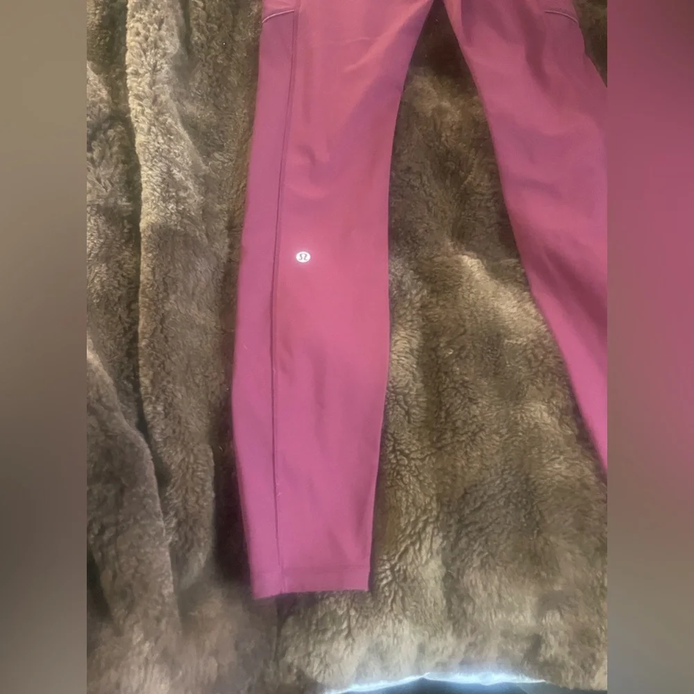 Lululemon Burgundy Yoga Pants - Picture 5 of 9